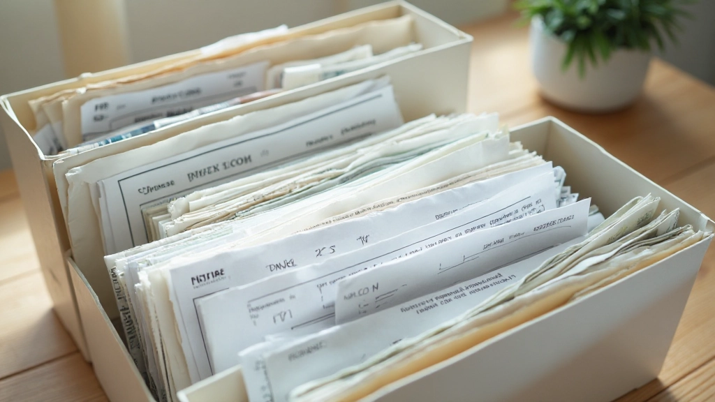 Счета и расходы аккуратно организованы в папках с маркировкой