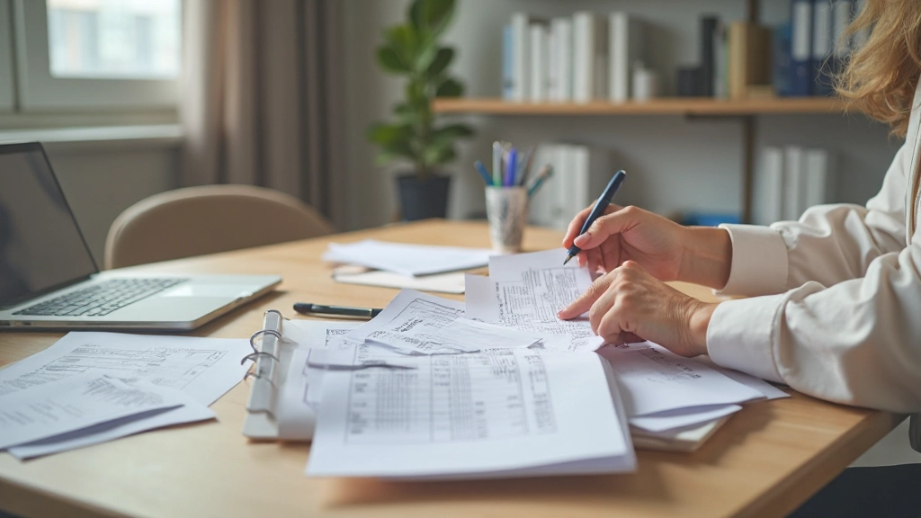 Счета и расходы аккуратно организованы в папках с маркировкой