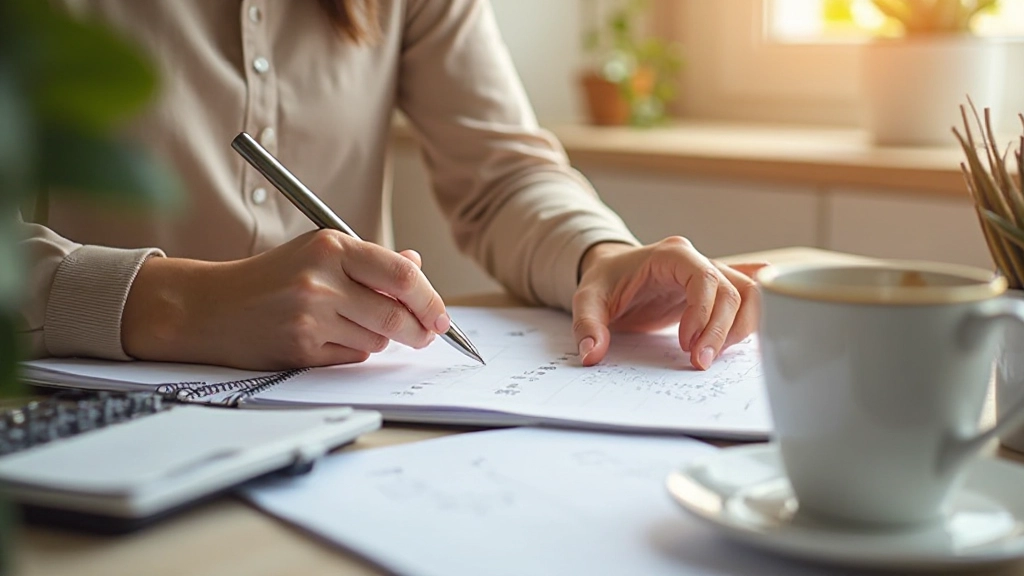 Профессиональная фотография рабочего пространства с планировкой бюджета